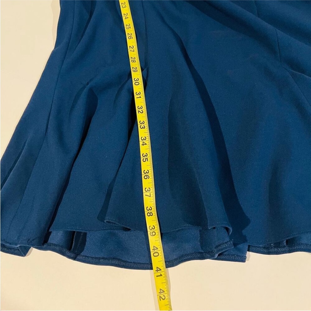 GAL MEETS GLAM COLLECTION Tyler Off the Shoulder Scuba Crepe Navy Dress size 16 - Picture 4 of 8